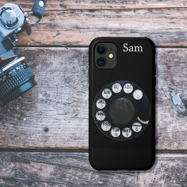 ブラックロータリーダイヤルiPhone 5ケース iPhone 11 ケース