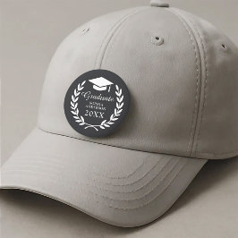 ブラックローレルお洒落リースエンブレムエンブレム卒業プライド 缶バッジ