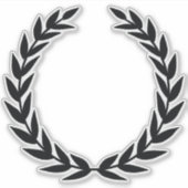 ブラックローレルリースステッカー シール (正面)