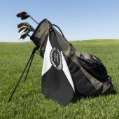 ブラックローレルリースモノグラム ゴルフタオル (グリーン)