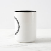 ブラックローレル離れリース ツートーンマグカップ (中央)