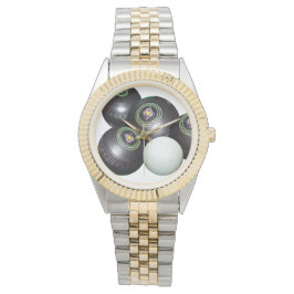 ブラックローンボウルと子猫 腕時計