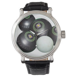 ブラックローンボウルと子猫 腕時計