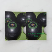 ブラックローンボウル、誕生日カード カード (内部)