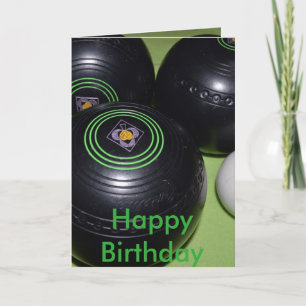 ブラックローンボウル、誕生日カード カード