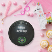 ブラックローンボウル、誕生日紙プレート ペーパープレート (パーティー)