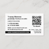 ブラックローンモーア、芝生サー気にビス 名刺 (裏面)