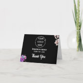 ブラックロ企業のゴ会社の顧客ビジネス サンキューカード (正面)