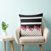 ブラックロ点々のあるージー綿装飾用クッション クッション (椅子)