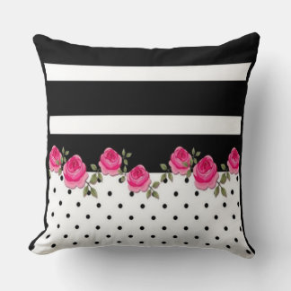 ブラックロ点々のあるージー綿装飾用クッション クッション