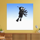 ブラックロ飛んでいるボット キャンバスプリント (インサイチュ (リビング))