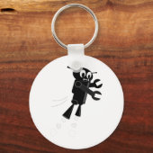 ブラックロ飛んでいるボット キーホルダー (正面)