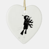 ブラックロ飛んでいるボット セラミックオーナメント (右)