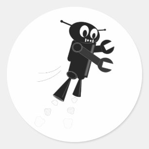ブラックロ飛んでいるボット ラウンドシール