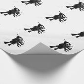 ブラックロ飛んでいるボット ラッピングペーパー (角)