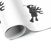 ブラックロ飛んでいるボット ラッピングペーパー (ロールコーナー)