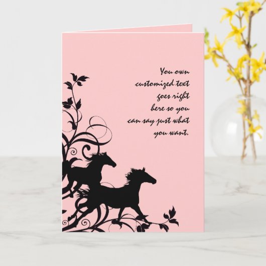 ブラックワイルドウマ カード (黄色い花)