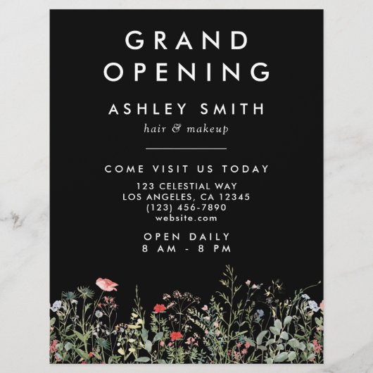 ブラックワイルドフラワーメドウ チラシ (正面)