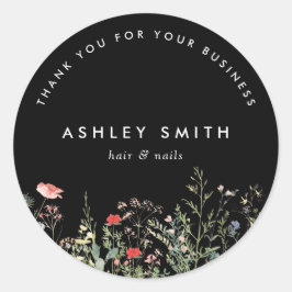 ブラックワイルドフラワーメドウ ラウンドシール