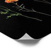 ブラックワイルドフラワーレズビアンプライドウォールアート ポスター (角)