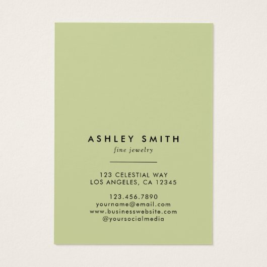 ブラックワイルドフラワー牧草地イヤリング表示カード (裏面)