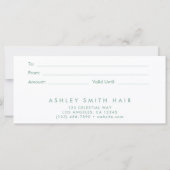 ブラックワイルドフラワー牧草地ギフト券 (裏面)