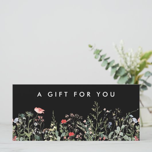 ブラックワイルドフラワー牧草地ギフト券 (スタンド正面)