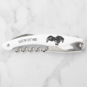 ブラックワイルドホースコルクカスタムスクリュー文字 ソムリエナイフ (裏面)