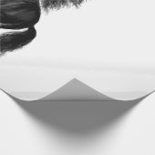 ブラックワイルドホースラッピング紙とカスタム文字 ラッピングペーパー (角)