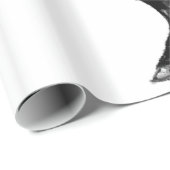 ブラックワイルドホースラッピング紙とカスタム文字 ラッピングペーパー (ロールコーナー)