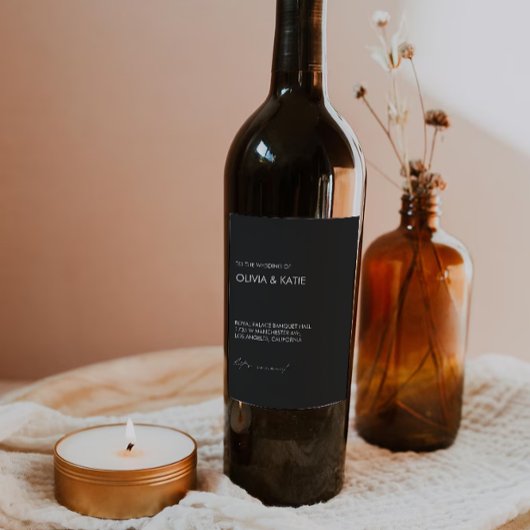 ブラックワインボトルラベルテンプレート ワインラベル