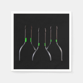 ブラックワインボトル標準カクテルペーパーナプキン スタンダードカクテルナプキン