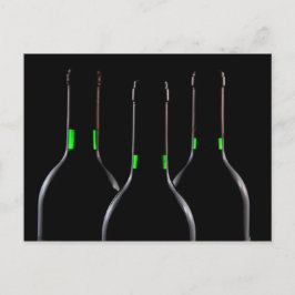 ブラックワインボトル葉書 ポストカード