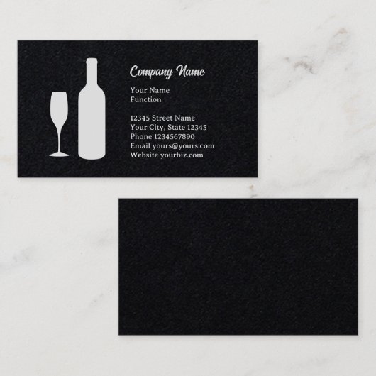 ブラックワエレガントイン鑑定家の名刺 名刺 (正面/裏面)