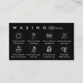 ブラックワクシング気にアドバイス指示 名刺 (裏面)