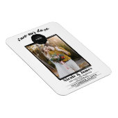 ブラックワックスシール写真ウェディング日付を保存 マグネット (右側)