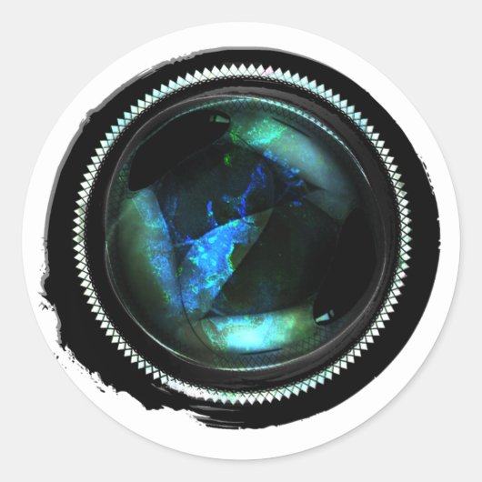 ブラックワックス神秘的なオパールクレストシール ラウンドシール (正面)