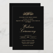 ブラックワミニマルリマ式ムスリム結婚ズ 招待状 (正面/裏面)