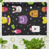 ブラックワンダーランド キッチンタオル (折り畳み)