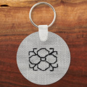 ブラックワーク刺繍キーチェーン キーホルダー (裏面)