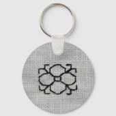 ブラックワーク刺繍キーチェーン キーホルダー (裏面)