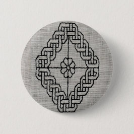 ブラックワーク刺繍ボタン 缶バッジ