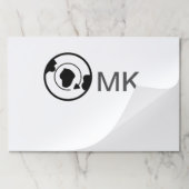 ブラックワールドグローブ名モノグラム旅行詳細を追加 ペーパーパッド (折り畳み)