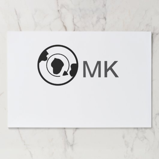 ブラックワールドグローブ名モノグラム旅行詳細を追加 ペーパーパッド (正面)