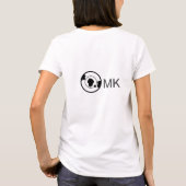 ブラックワールドグローブ名モノグラム旅行詳細を追加 Tシャツ (裏面)