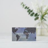 ブラックワールドモダンマップ旅行代理店 名刺 (スタンド正面)