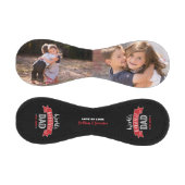 ブラックワールド最大のパパ赤いバナー写真モダン 野球ボール (パネル)