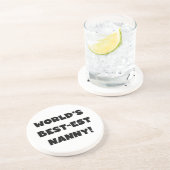 ブラックワールド最高ので最も高いナニーTシャツとギフト コースター (側面)