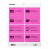 ブラックワールド最高ので最も高いナニーTシャツとギフト ラベル (フルシート)