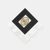 ブラックヴィンテージウェディング&ブライダルシャワー花嫁 縁ありカクテルナプキン (角)